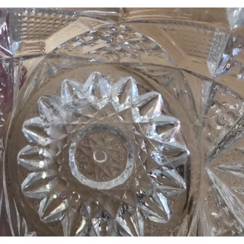 Vintage Imperial Pressed Glass Hobstar And Arches Clear Creamer Fairycore AS IS - Picture 6 of 9